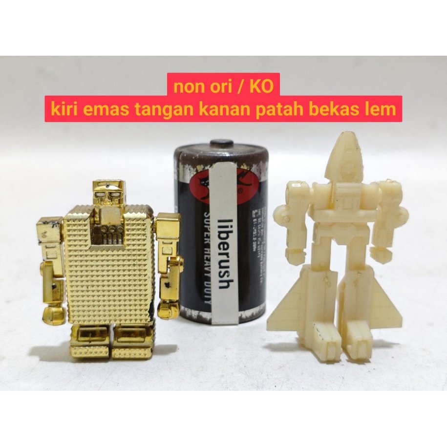 Set junk plastic vintage K O 1985 gobots go bots gashapon minipla machine robo gold lightan golden w