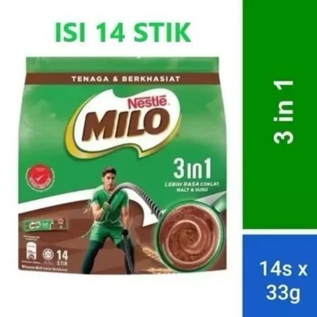 14 Sachet Milo 3 in 1 MALAYSIA