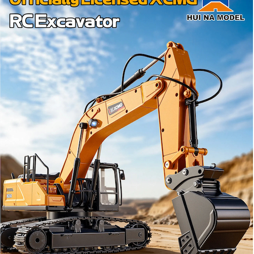 Huina RC Excavator XE1260 Officially Licensed XCMG Remote Control Excavator 1/18 Scale