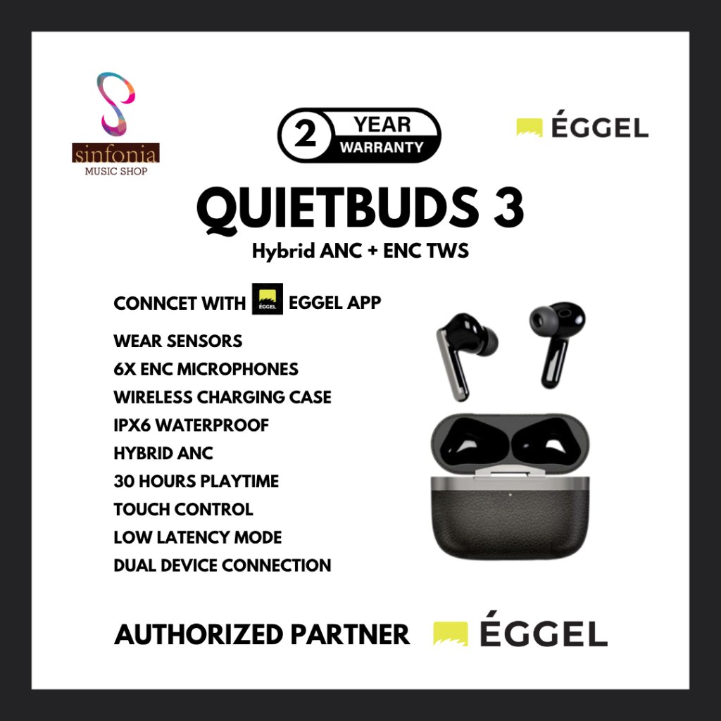 Eggel QuietBuds 3 Hybrid ANC + ENC TWS Bluetooth Earphone