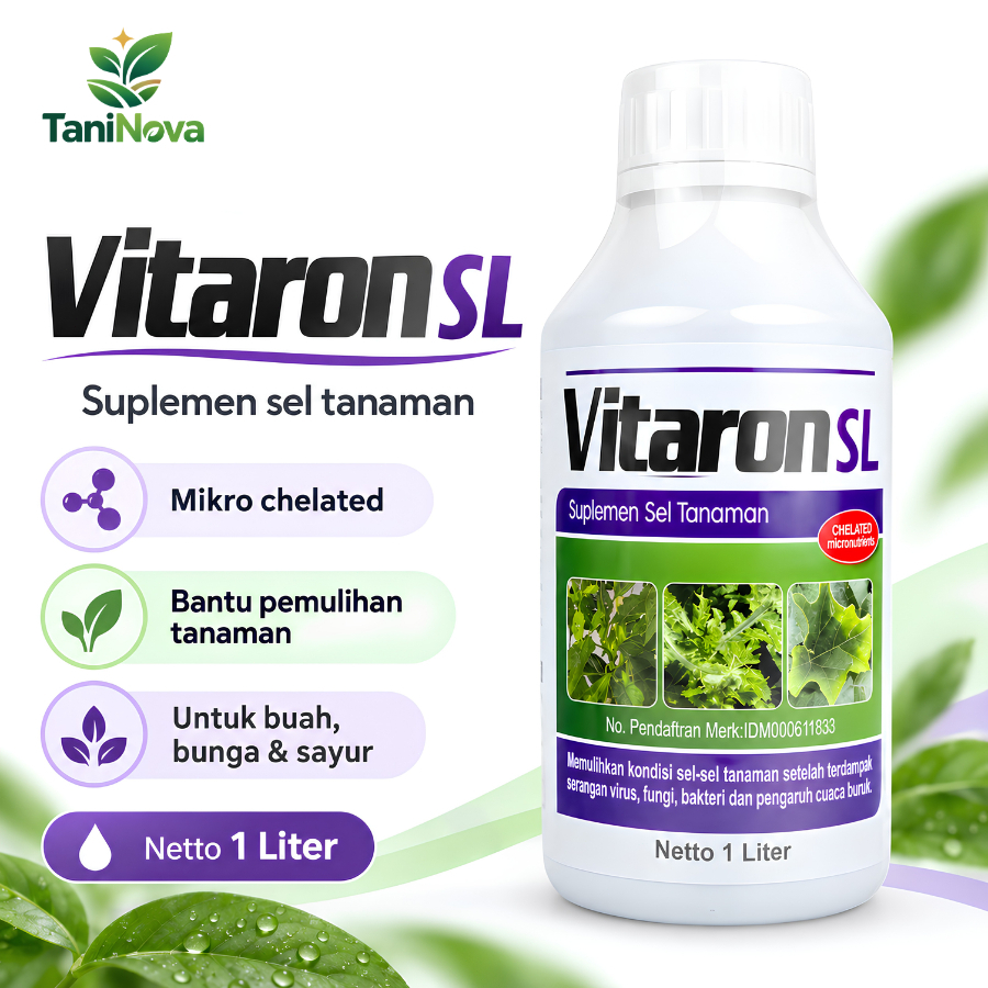 Vitaron SL 1Liter - Pupuk Mikro Cair Untuk Daun Kuning Pemulihan Tanaman Dan Nutrisi Buah Bunga Sayu