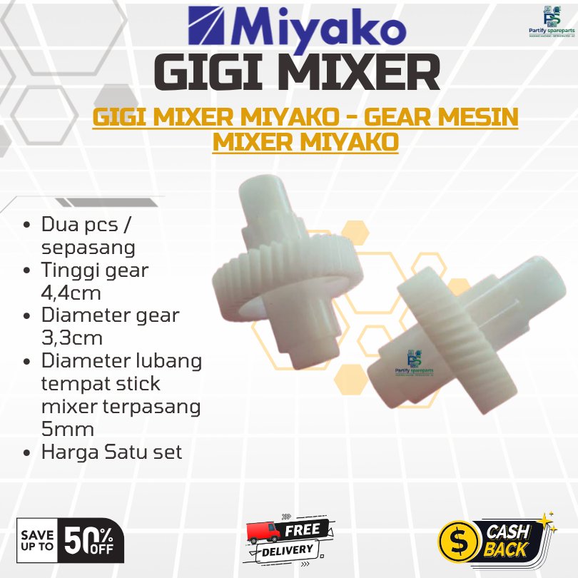 GIGI MIXER MIYAKO - GEAR MESIN MIXER MIYAKO