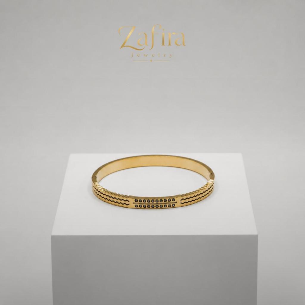 ZAFIRA - (BELI 1 GRATIS 1 ANTING) Talitha Perhiasan Aksesoris Gelang Bangle Anti Karat | Gelang Tang