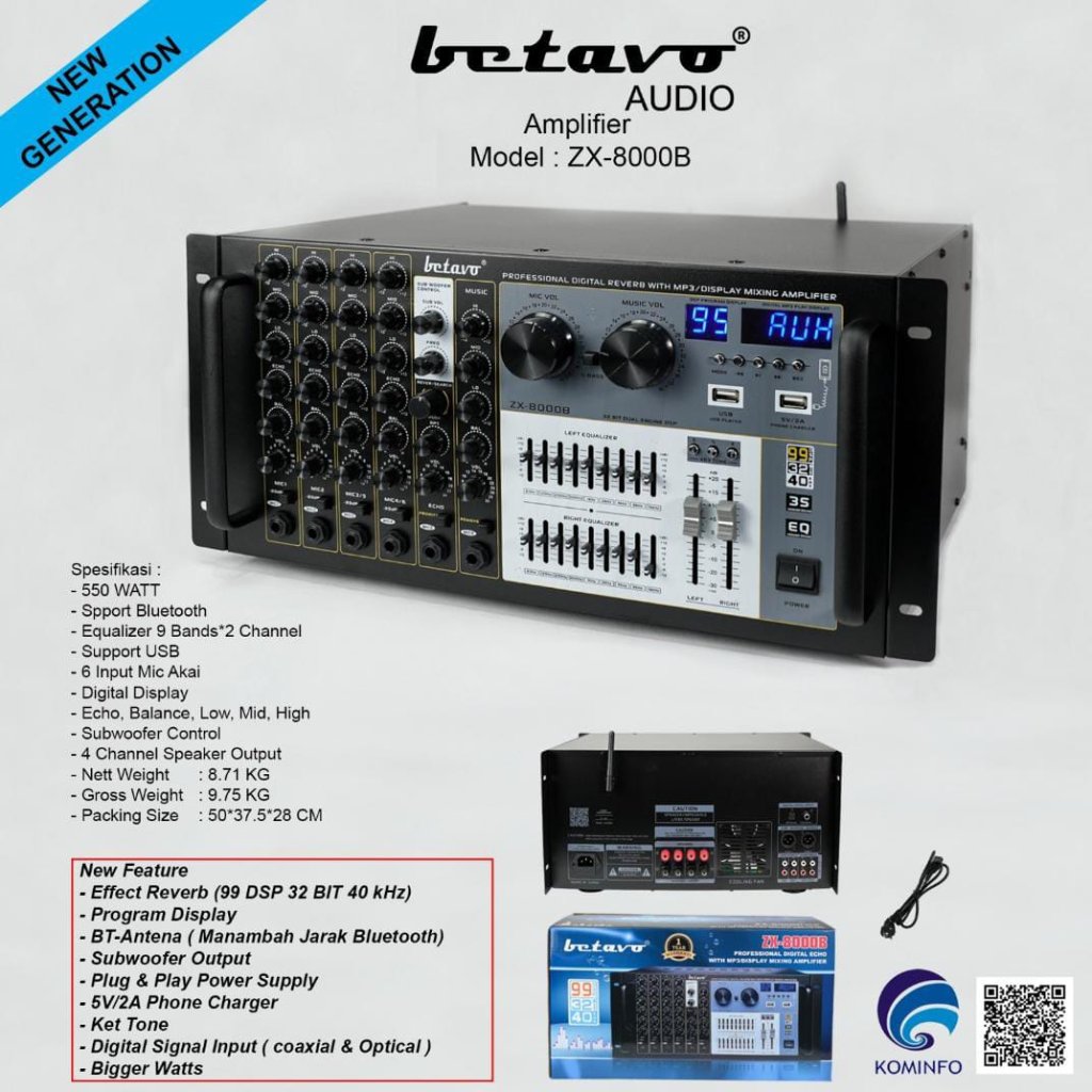 Power Amplifier Betavo zx8000b zx 8000b zx8000 b original