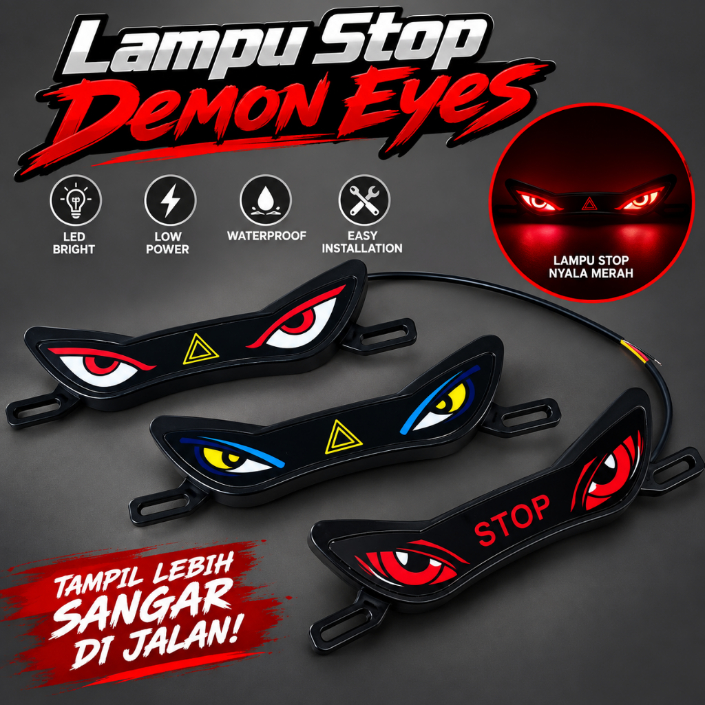 Stoplamp Demon Eyes LED Motor Waterproof