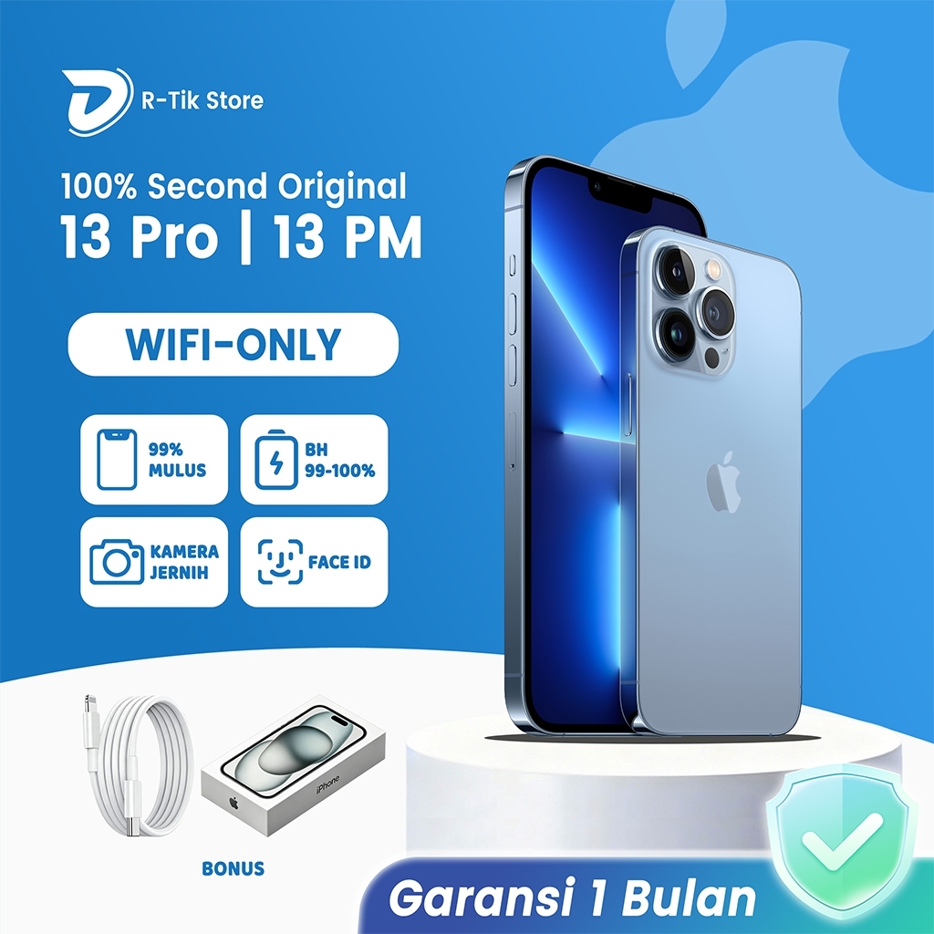 IPHONE 13 PRO/13 PRO MAX (WIFI ONLY) Variasi Khusus 128GB/256GB/512GB Bekas Second Original Mulus