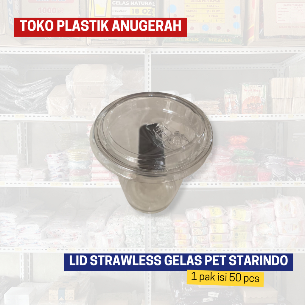 LID STRAWLESS GELAS PET STARINDO