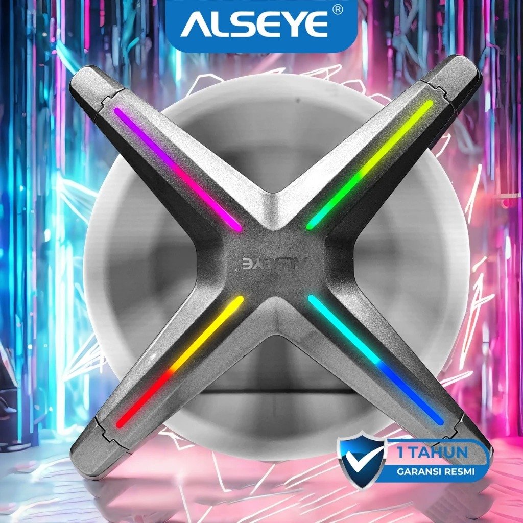 ALSEYE Fan Case Fan Casing Computer CPU Case Xtreme 12cm RGB X12 Grey Cooler PC Kipas Casing RGB