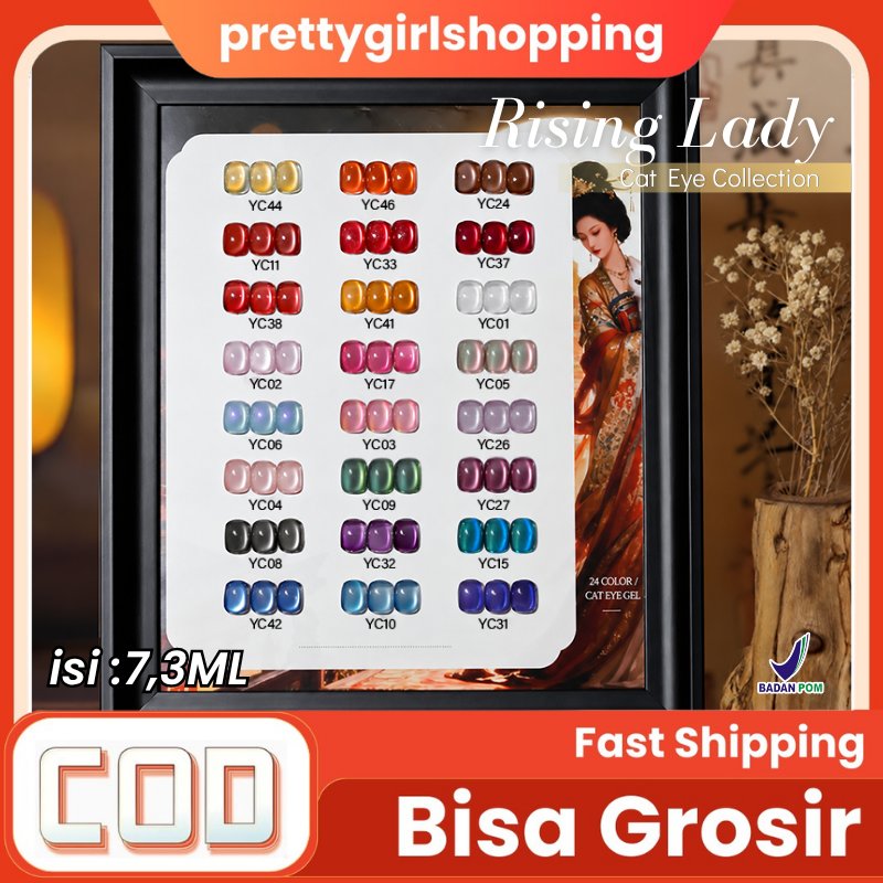 Pretty BPOM Rising Lady Kutek Cat Eye Collection / Kutek Kuku Cat Eye Gel Polish / Kutek UV Gel for 