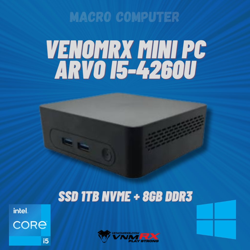 MINI PC VENOMRX ARVO I5-4260U FULLSET +WIN 11 +RAM +SSD | MINI PC I5 GEN 4 | MINI PC DDR3 GEN 4