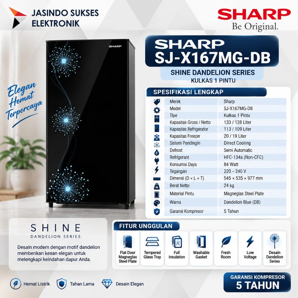 LEMARI ES SHARP 167MG 1 PINTU