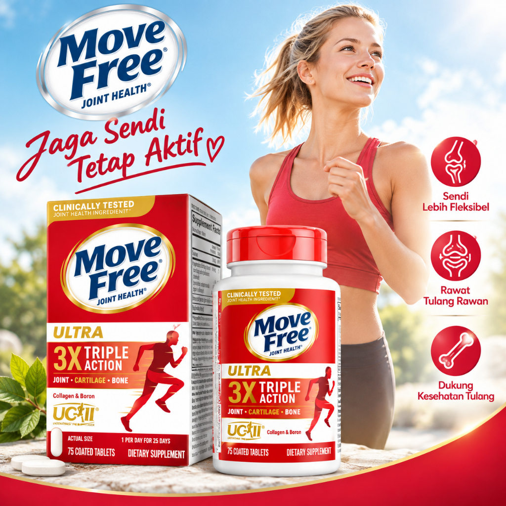 Schiff Move Free Joint Health 3X Ultra Triple Action 75 Tablets / Type ll Collagen