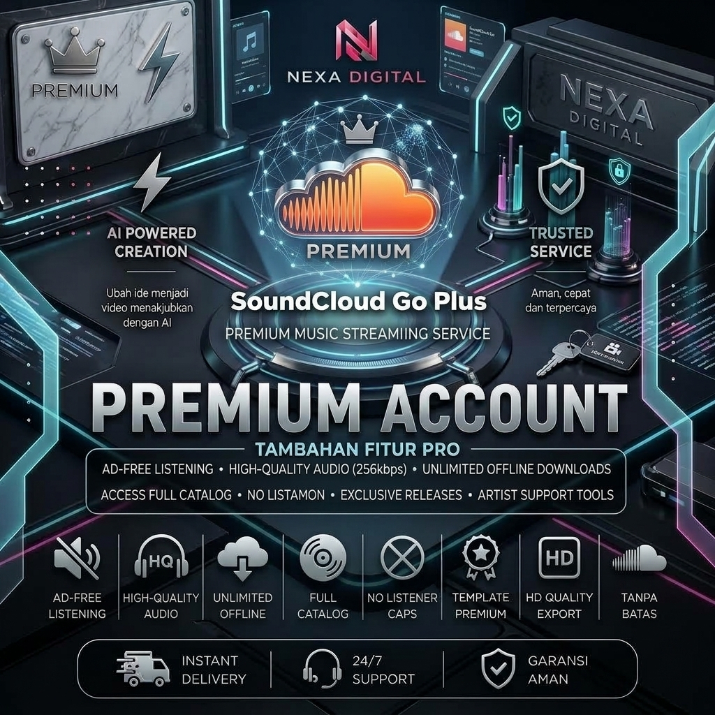 SoundCloud Go+ Premium 1 Tahun Ad-Free Offline