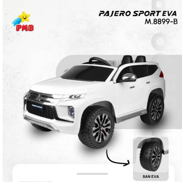 Mainan Anak Mobil Aki Pajero 8899B Ban Karet Mobilan Aki Pajero Remote Dan Manual