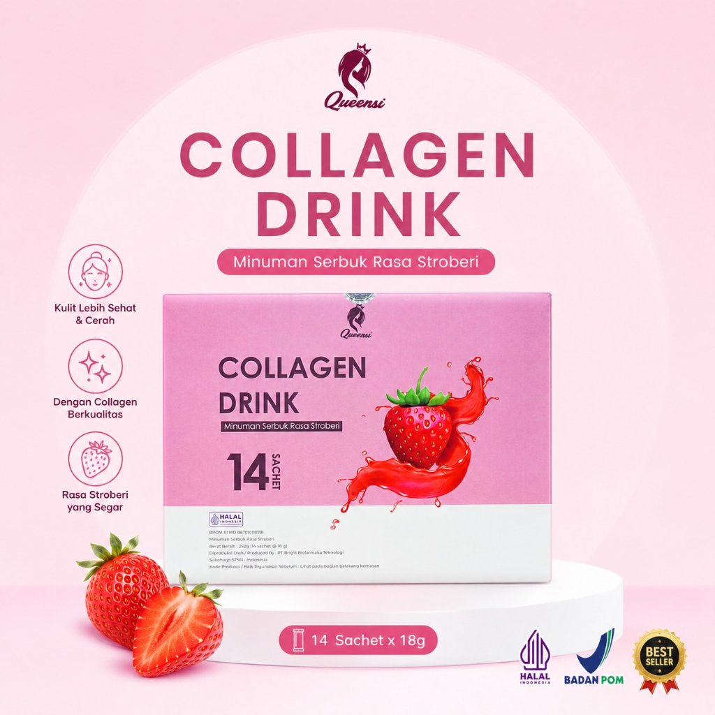 FLASH SALE COLLAGEN QUEENSI MINUMAN KECANTIKAN KOLAGEN