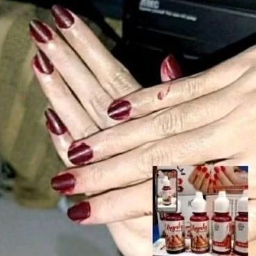 INAKU Inai Kuku Kutek Halal Sah Sholat 10ml Maroon Merah Muslimah Aisyah