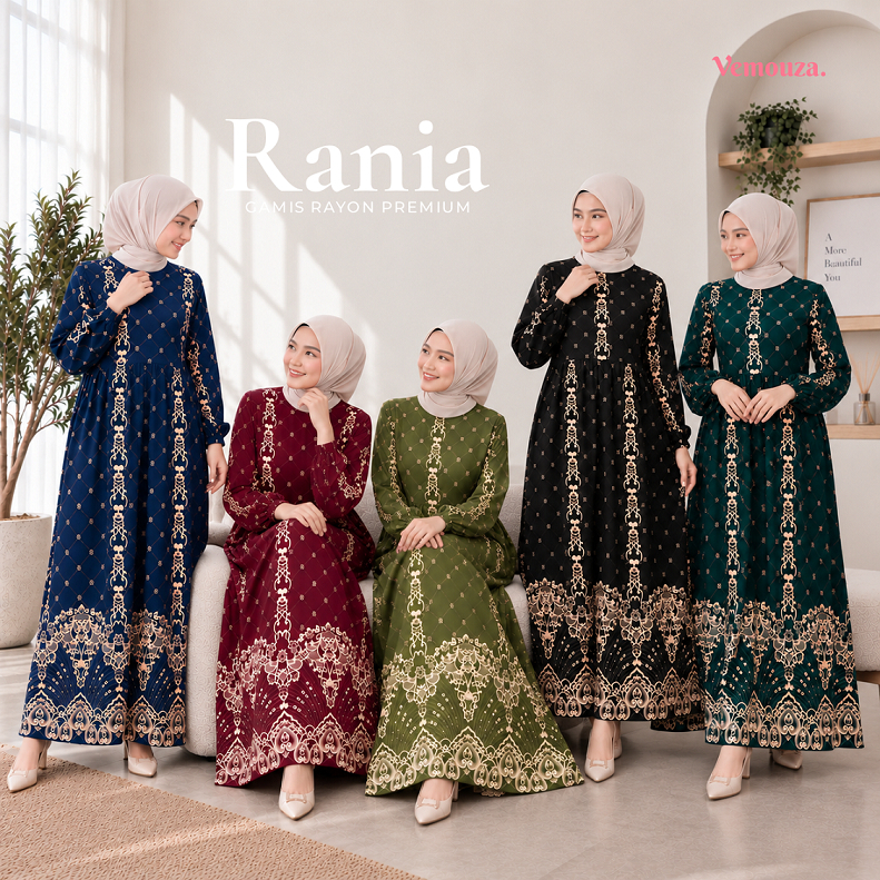 Vemouza - Gamis rayon jumbo ld 125 cm bahan rayon premium gamis batik busui friendly - Baju gamis mu