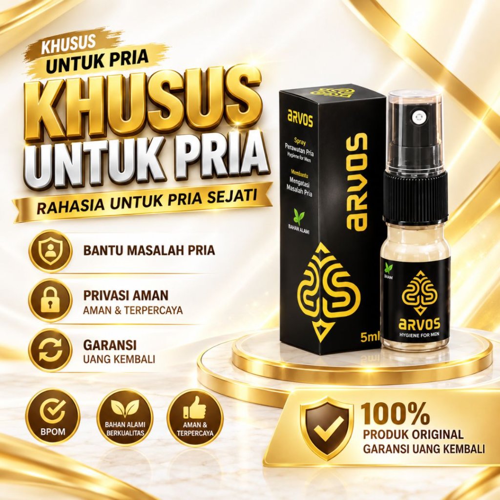 Arvos Spray Minyak Pijat Obat Kuat Pria Tahan lama