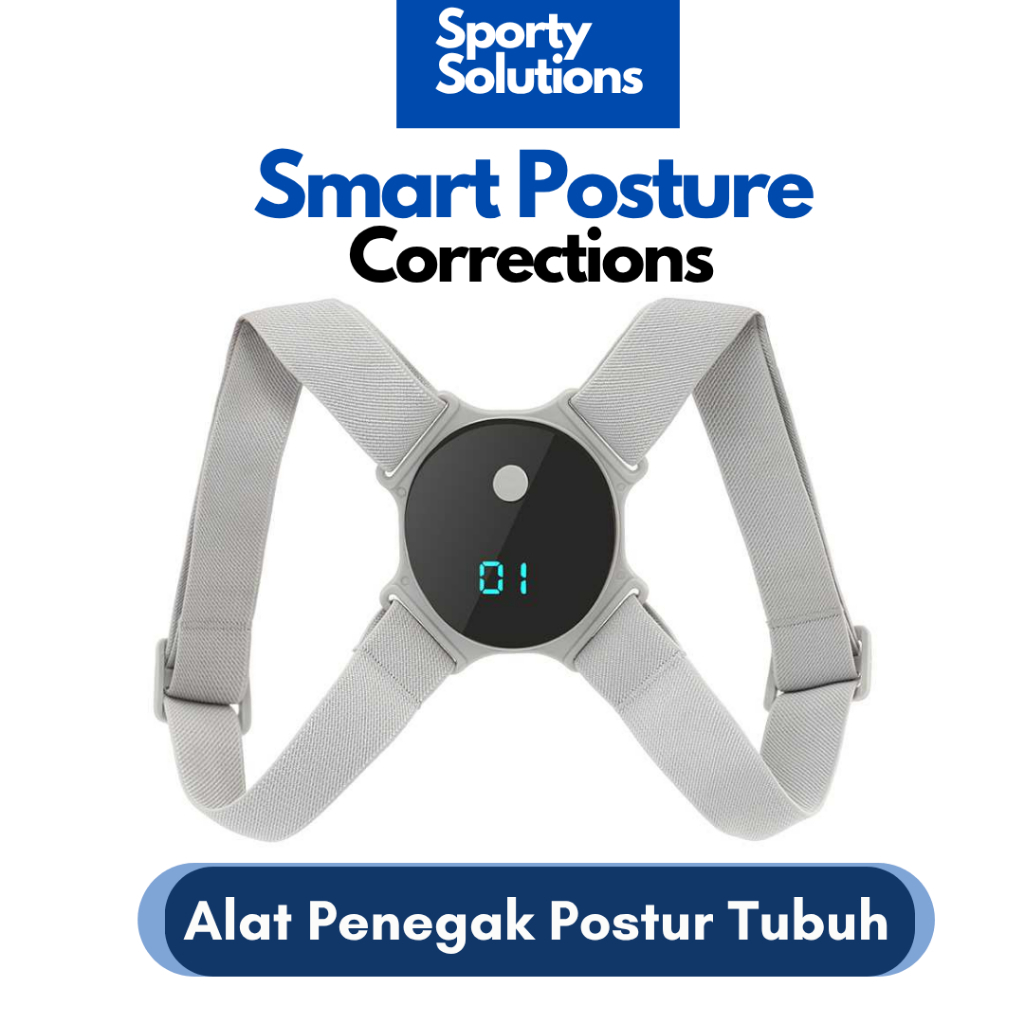 Back Posture Smart Alat Koreksi Postur Punggung Getar Penegak Badan Anti Bungkuk Pria Wanita