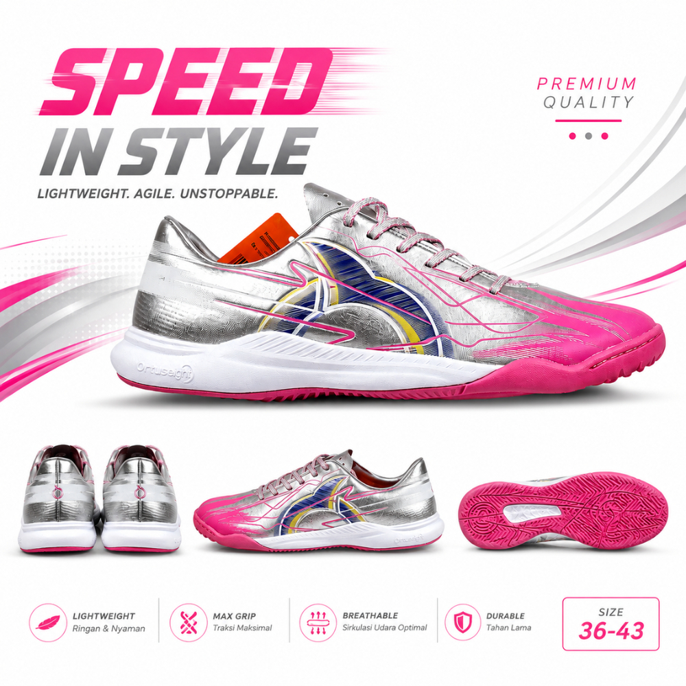 epatu Futsal Ortuseight Catalyst Legion V5 IN - Desain Stylish, Sol Karet Tahan Lama, Kualitas Origi
