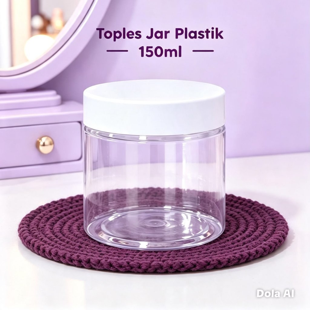 Jar Plastik 150ml | Toples Kemasan Skincare Moisturizer Cream Masker Body Care Hair Mask Handbody Po