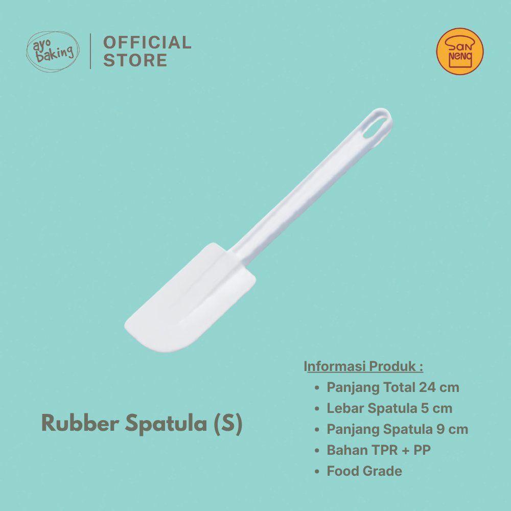 SANNENG - SN4741 Rubber Spatula Merk SanNeng Ukuran S | Spatula Pengaduk Adonan