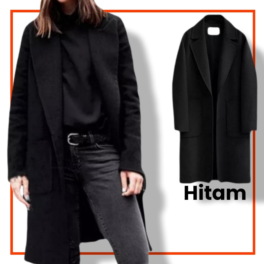 blazer long coat wanita korean style import premium panjang jumbo