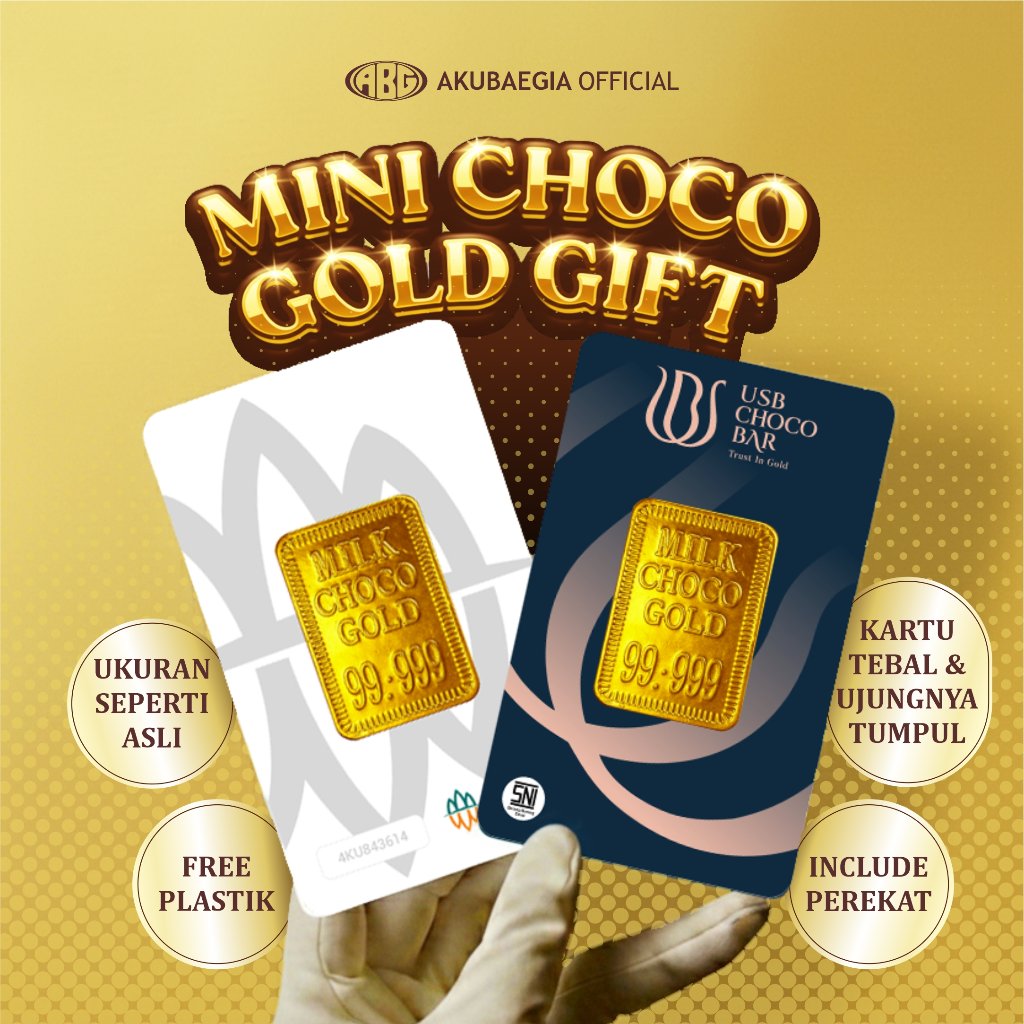 MINI GIFT COKLAT GOLD EMAS BATANGAN / COKLAT EMAS