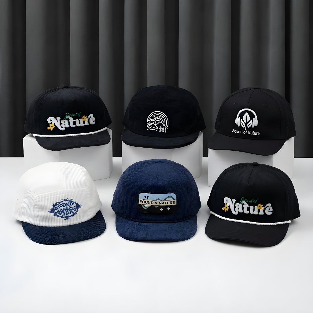 Topi Original SON Corduroy Snapback Premium Pria Wanita Topi Panel 5