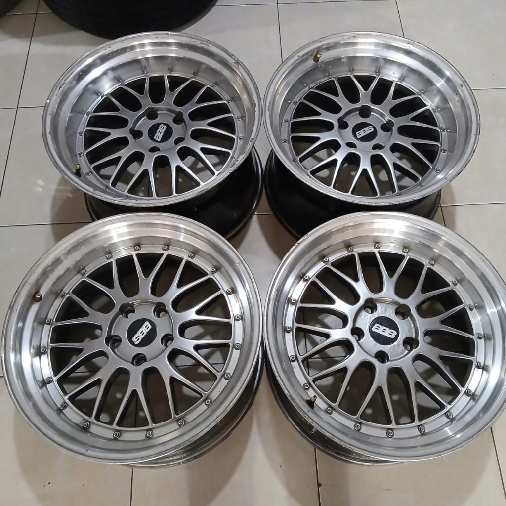 Velg Bekas Racing BBS LM Ring 18x9 Pcd 5x114 Et 25 Grey Polish