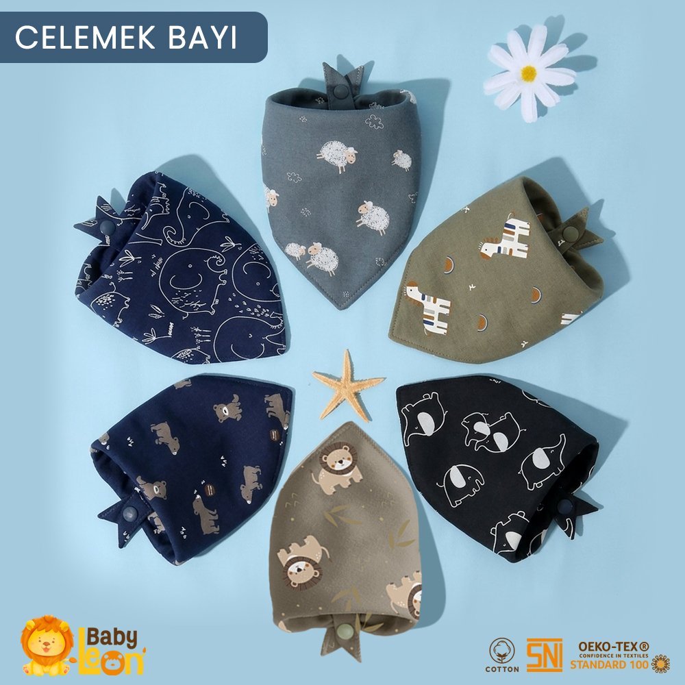 BABY LEON Sleber Bib Slaber celemek air liur susu Makan MPASI BAJU slaber bayi BY-65 BY-70 BY-703