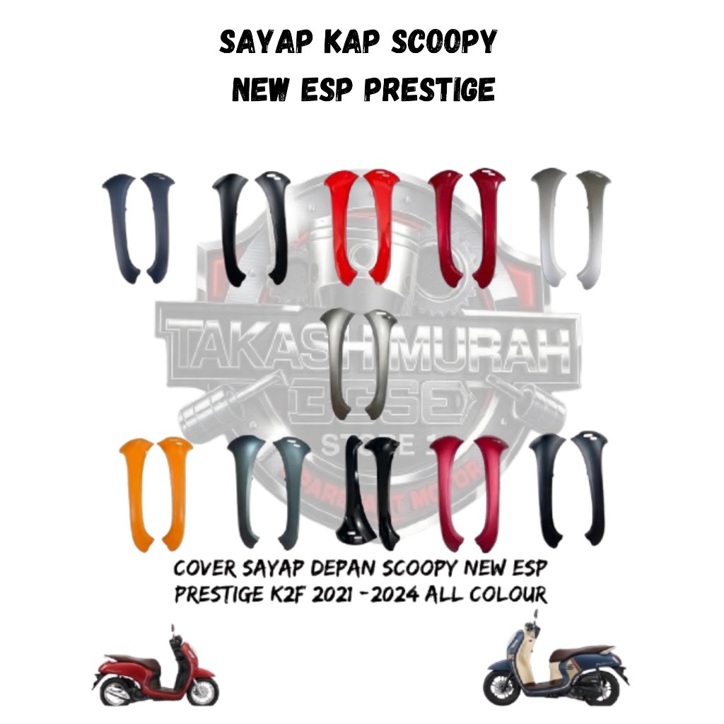 AJM - Sayap Kap depan cover body depan scoopy new esp prestige sporty stylish 2021 2022 2023 2024