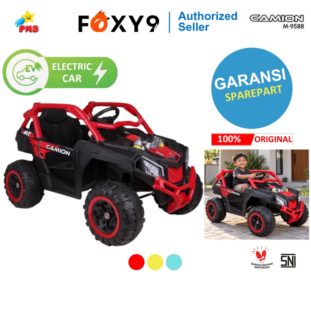 Mobil Aki Anak Besar PMB M9588 CAMION Mainan Baby Remot & Pedal Manual Baterai 12V 4,5AH