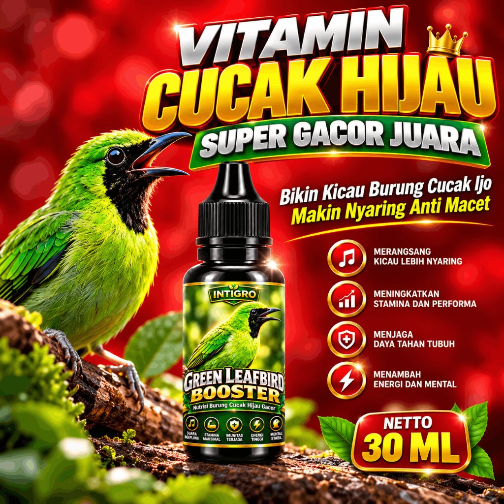 30 ML Vitamin Booster Burung Cucak Ijo Gacor Cica Daun Besar Jamtrok Obat Serak Sakit Doping Penggac