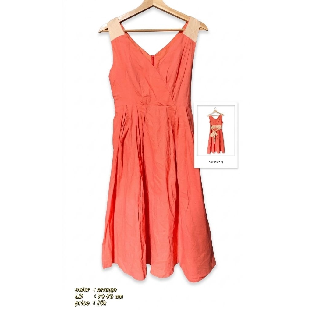 Dress sleveless Orange