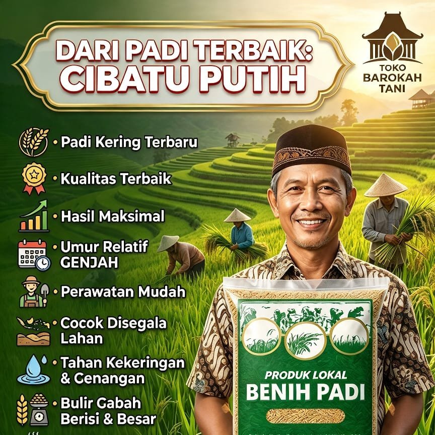 PADI CIBATU PUTIH TERBARU KEMASAN 5 KG #PADI_NASIONAL