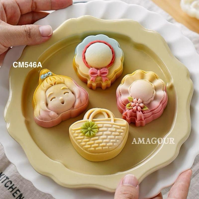 Cetakan Nastar lucu| Topi Naswan| Kue Bulan Mooncake 50gr CM546