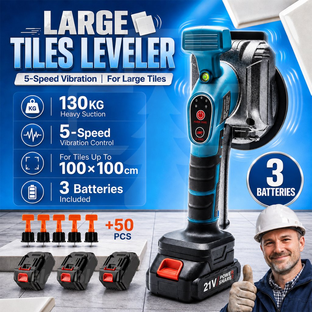 Mesin Getar Keramik Cordless Alat Pasang Ubin Lantai 130KG Mesin Perata Keramik Kop Hisap Penggetar 
