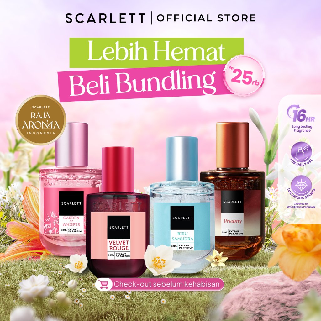 Scarlett Whitening Eau De Parfum Bundling - Parfum Wangi Soft Tahan Lama Best Seller - Dreamy / Swee
