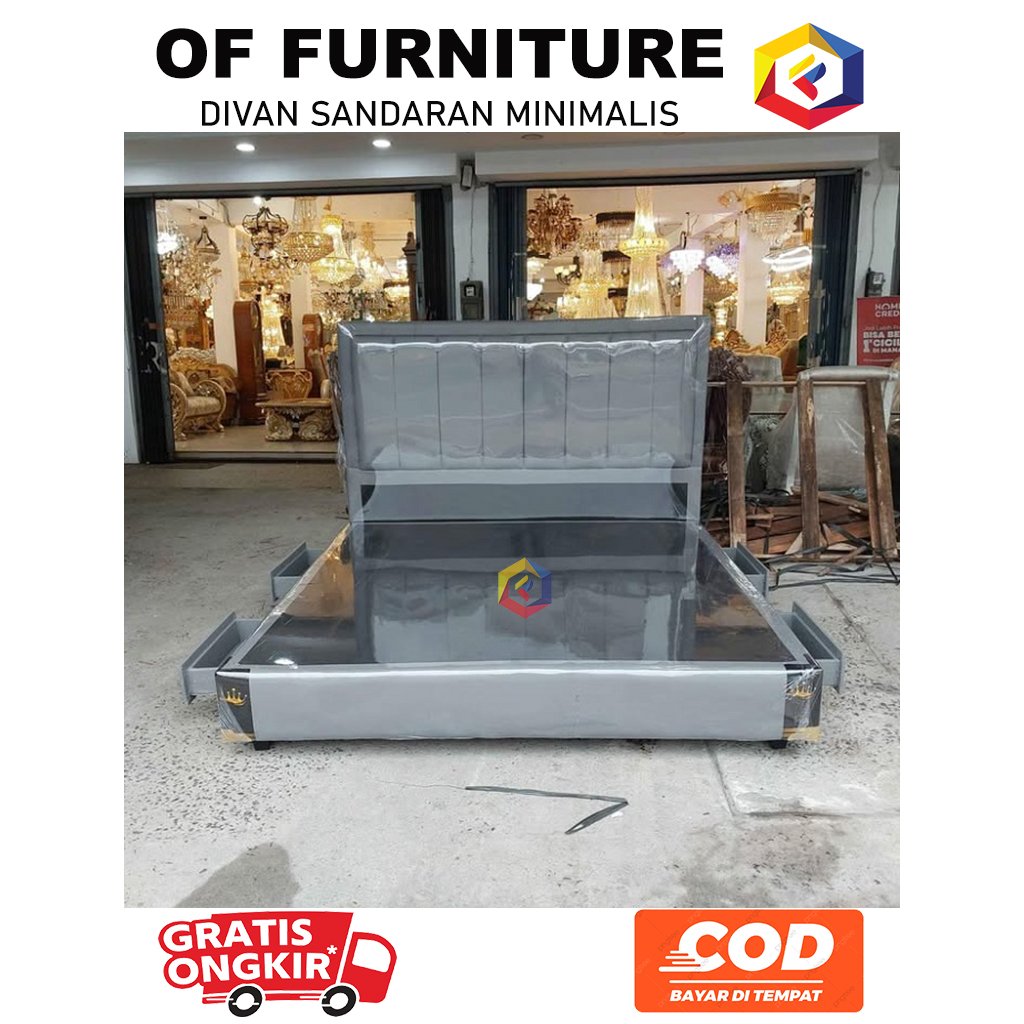 Divan Dipan Sandaran Model 4 Laci Minimalis Ranjang Kasur Modern