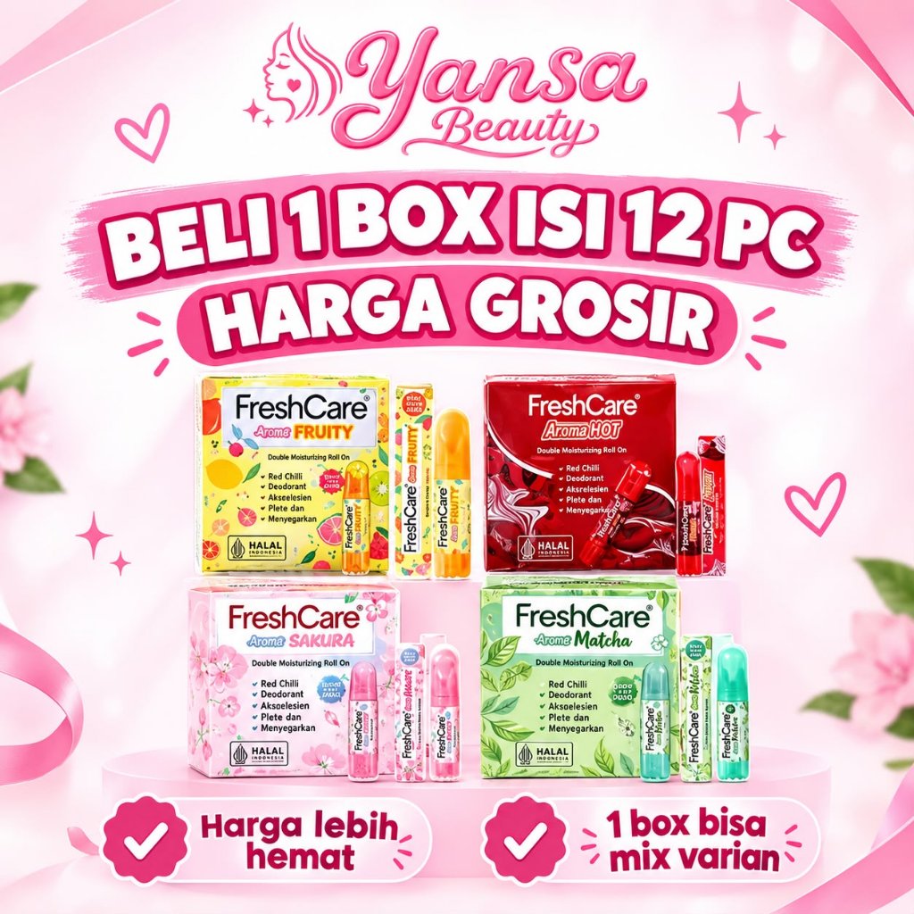 FRESHCARE 1 BOX SMASH SAKURA , 1 BOX VAPO SAKURA, 1 BOX MIX, 1 BOX ISI 12PC MIX BPOM