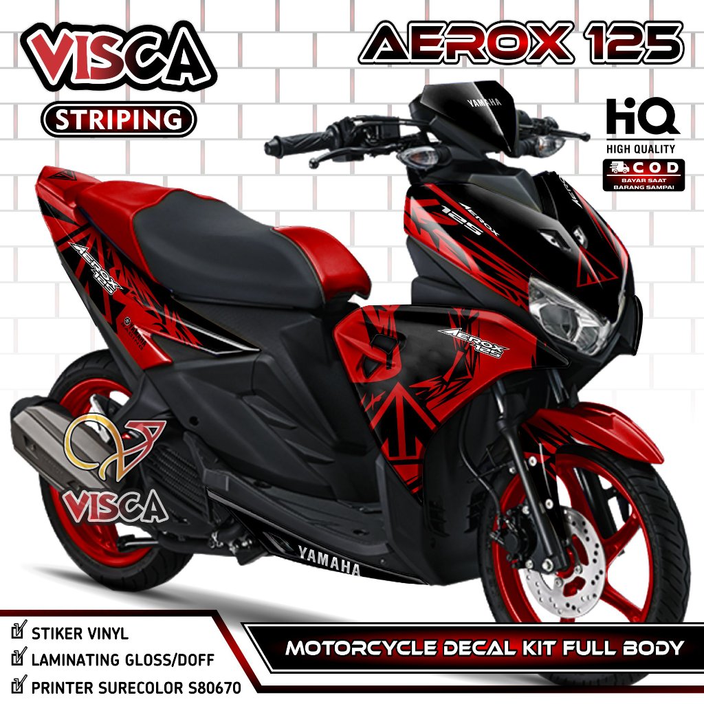 Decal Aerox 125 Fullbody - Stiker Aerox 125 Full Body - Dekal Aerox 125 - Striping Aerox 125 Variasi