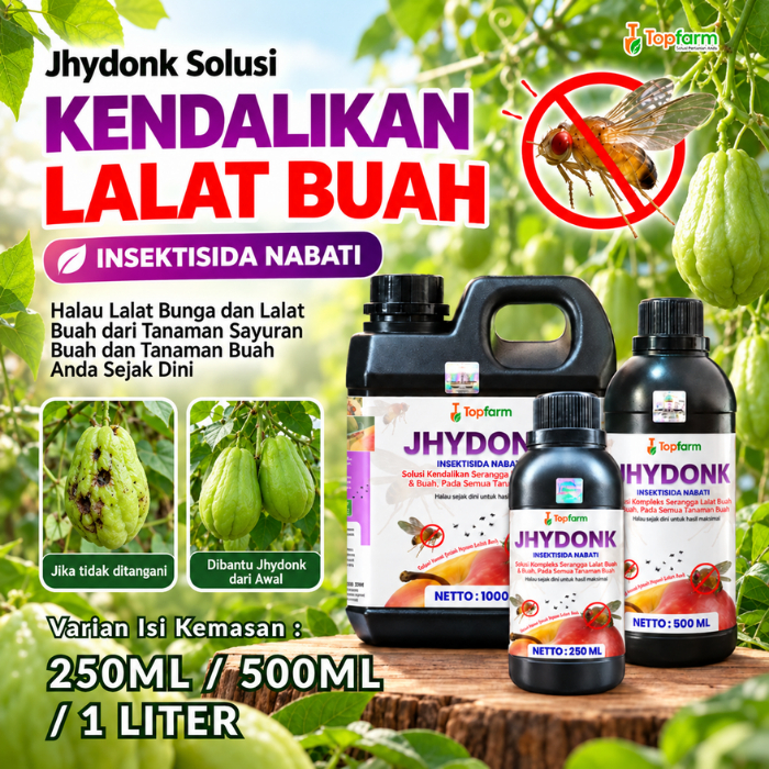 Obat Lalat Buah Topfarm / Obat lalat Buah Labu Siam / Cara Mengatasi Lalat Buah Pada Labu Siam / Oba