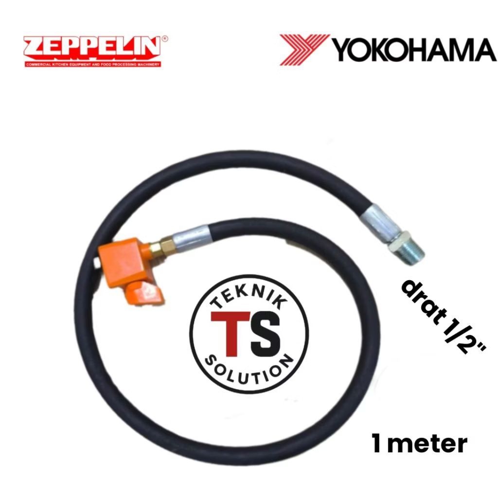 Selang Gas LPG 12kg 1/2"inch yokohama + Regulator Zeppelin