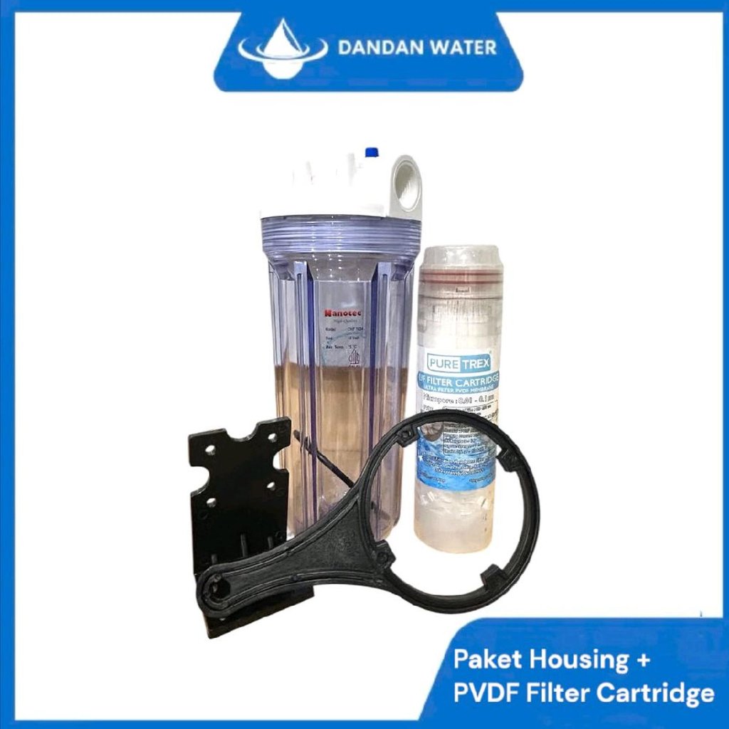PAKET HOUSING + FILTER PVDF PURETREX 10"