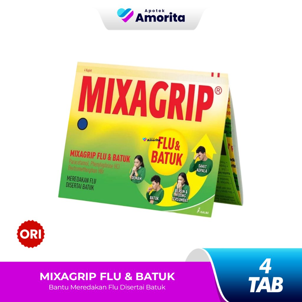 MIXAGRIP FLU & BATUK - Obat Flu & Batuk 1 Strip 4 Tablet