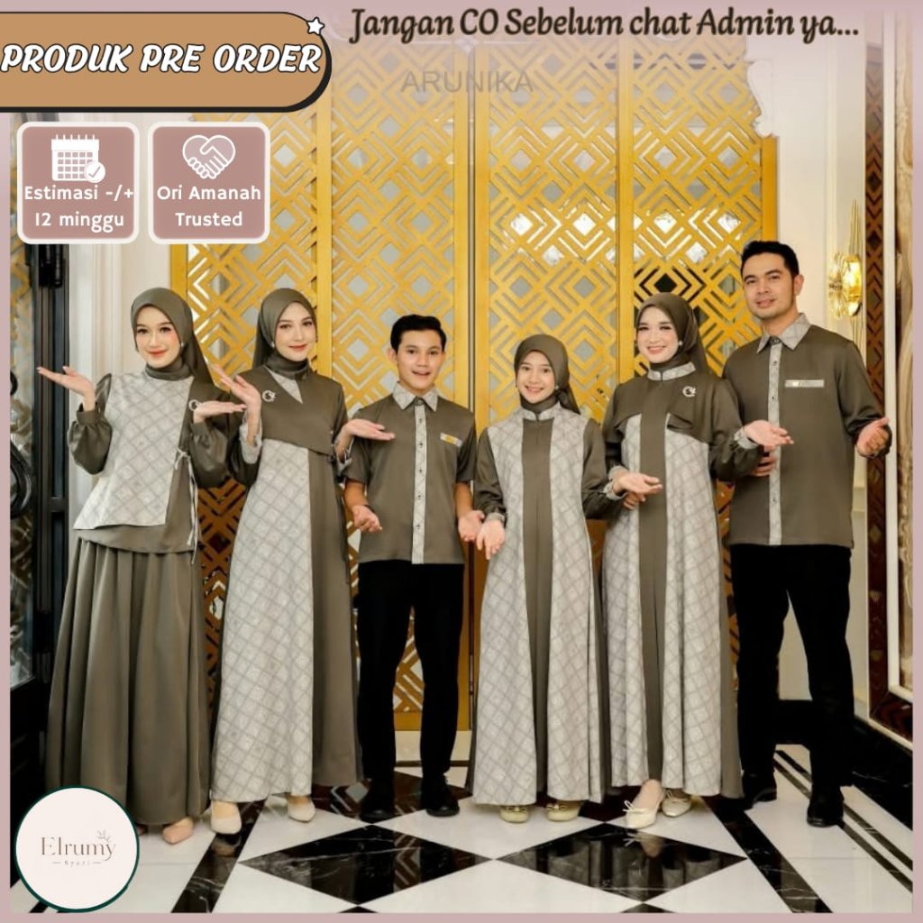 Aryawangsa sarimbit lebaran 2026 by SS Hijab OPEN PRE ORDER (READY FEBRUARI 2027) Family set couple 