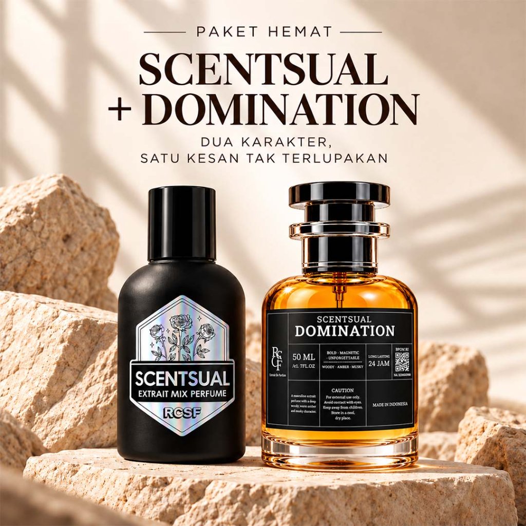 PAKET PARFUM PREMIUM SCENTSUAL & DOMINATION | 50ML | 2 Botol Parfum Extrait de Parfum
