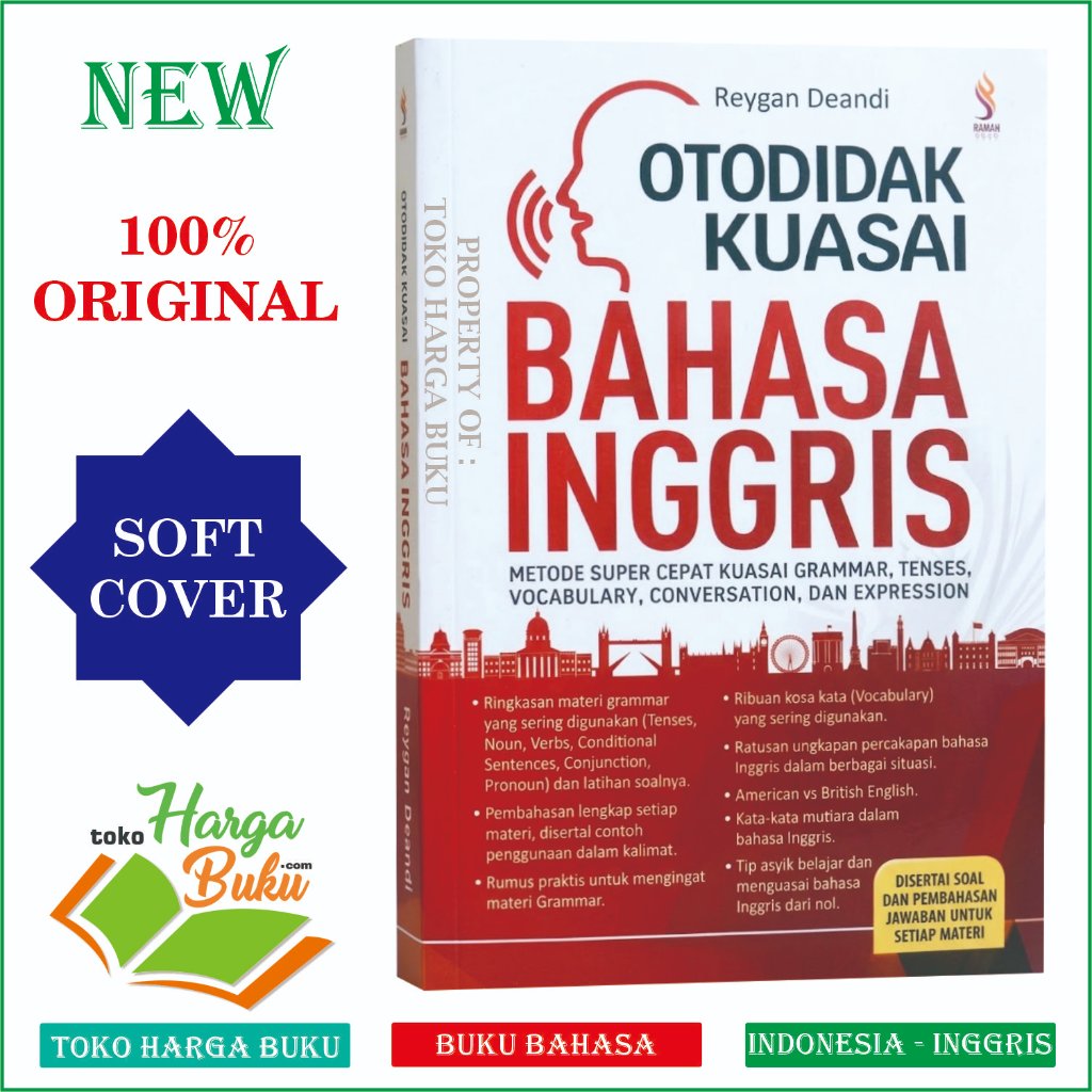 Foto Otodidak Kuasai Bahasa INGGRIS Buku Metode Super Cepat Kuasai Grammar Tenses Vocabulary Conversation & Expression ORIGINAL - Ranah Buku