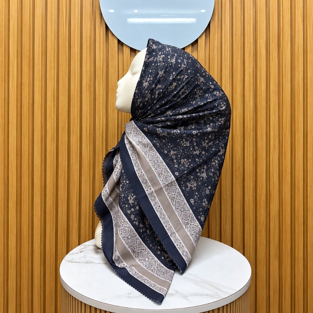 [Etalase 1] Hijab Segi Empat Voal Motif Digital Print Dina | Kerudung Voal Motif Sublime Dina